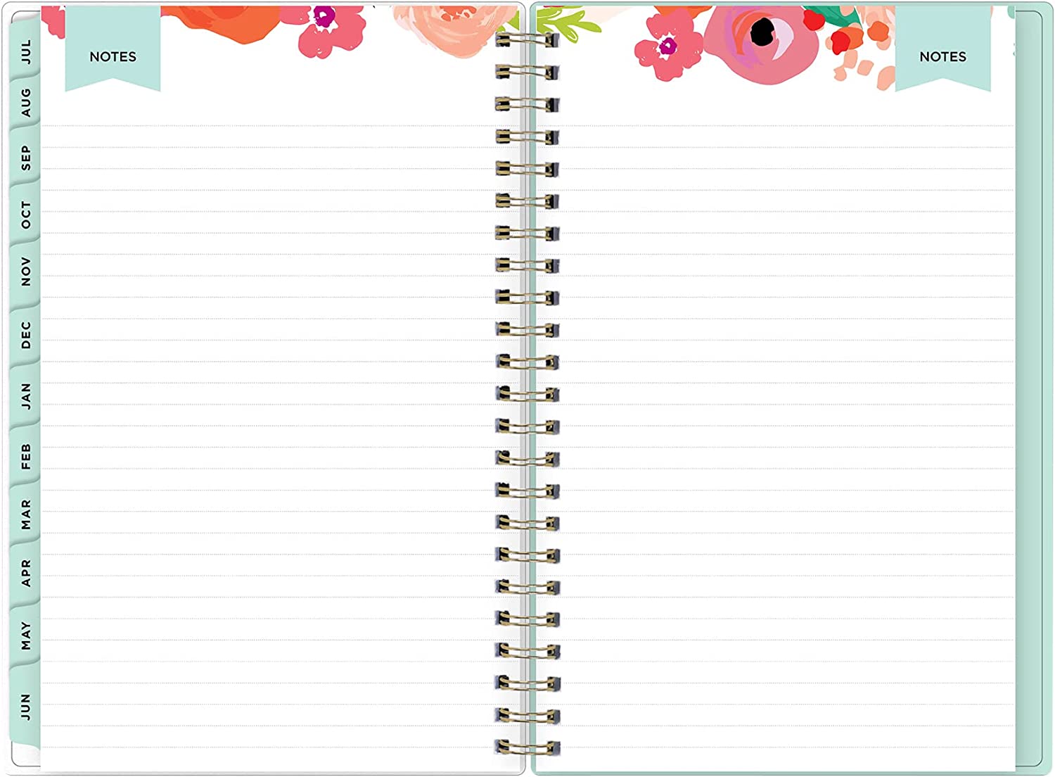 Day Designer for Blue Sky 2022-2023 Academic Year Weekly & Monthly Planner, 8.5" x 11", Frosted Cover, Wirebound, Secret Garden Mint (137896-A23) - Image 7